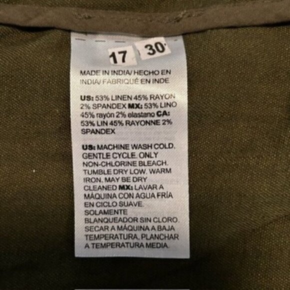 Chico's Women's Open-Front Olive Green Jacket with Notch Collar - Picture 6 of 6